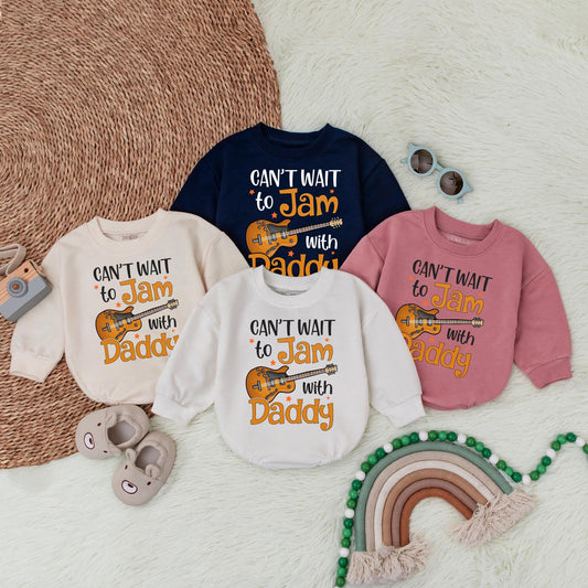 Daddy's Music Buddy Rock Baby Bodysuit & Toddler/Youth Shirts, Plus 'Jam With Daddy' Romper, Perfect Baby Shower Gift
