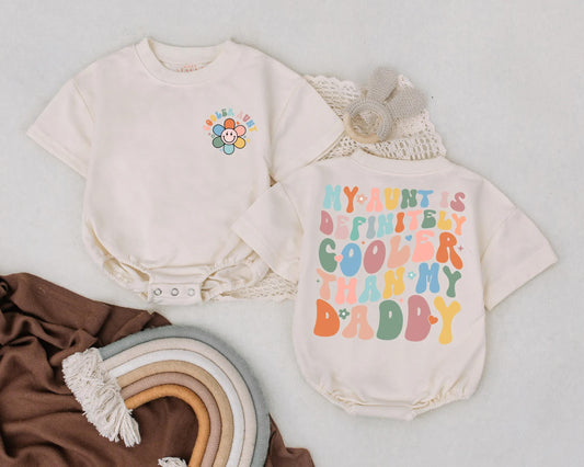 Cool Aunt Baby Bubble Romper Retro Mother's Day Infant Outfit Cute Toddler Bodysuit Newborn Baby Shower Gift