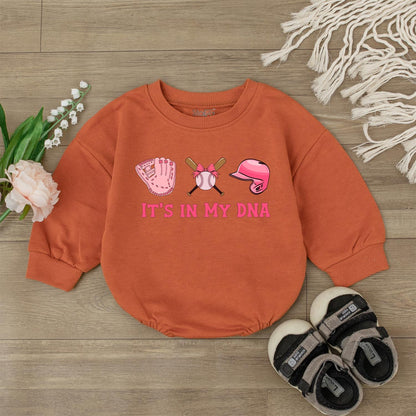 Football It's In My DNA Baby Girl Romper Bodysuit Birthday Outfit Sports Themed Shower Gift Newborn Infant Toddler Apparel