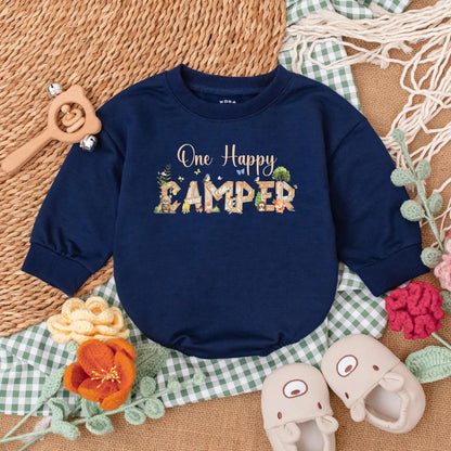 One Happy Camper 1st Birthday Baby Romper Outfit, Adventure Baby Clothes, Cake Smash Gift, Camping Party for Boy