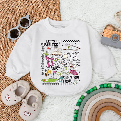 Adorable Pink Golf Baby Romper for Girls Daddy's Golf Buddy Bodysuit Cute Golf Lover Gift Toddler T-shirt