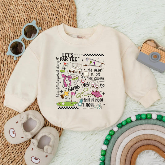 Adorable Pink Golf Baby Romper for Girls Daddy's Golf Buddy Bodysuit Cute Golf Lover Gift Toddler T-shirt