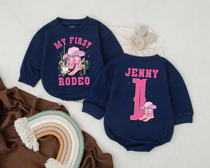 My First Rodeo Baby Romper Western Outfit Cowboy Cowgirl Birthday Gift Personalized Baby Clothes Rodeo Theme Baby Shower