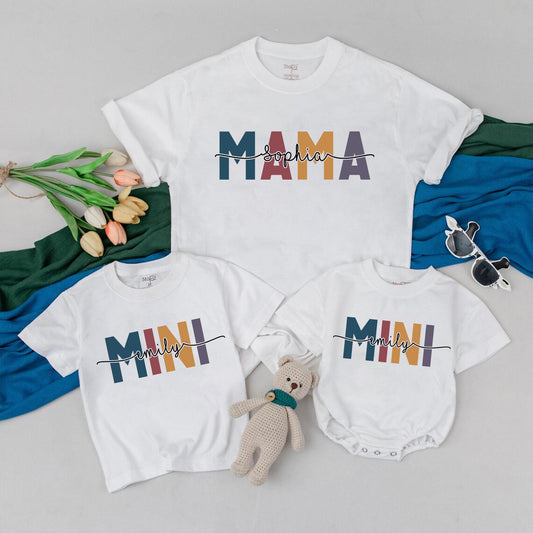 Personalized Mama and Mini First Mother's Day Outfits Baby Girl Romper Custom Mother Daughter Matching Gifts