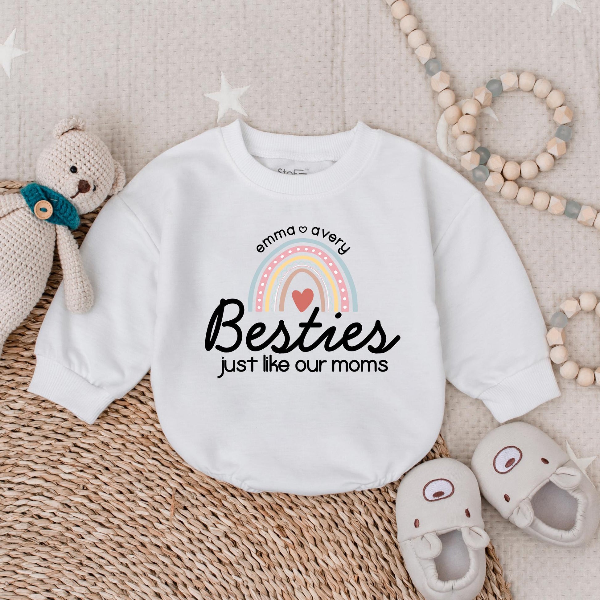 Friends Newborn Bodysuit Best Friend Baby Outfit New Mom Gift Matching Newborn Baby Shower Gift