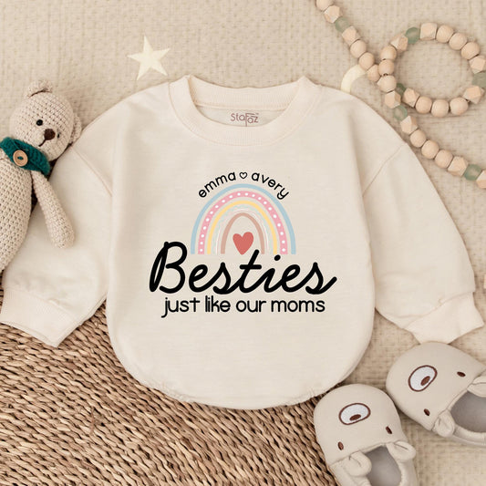 Friends Newborn Bodysuit Best Friend Baby Outfit New Mom Gift Matching Newborn Baby Shower Gift