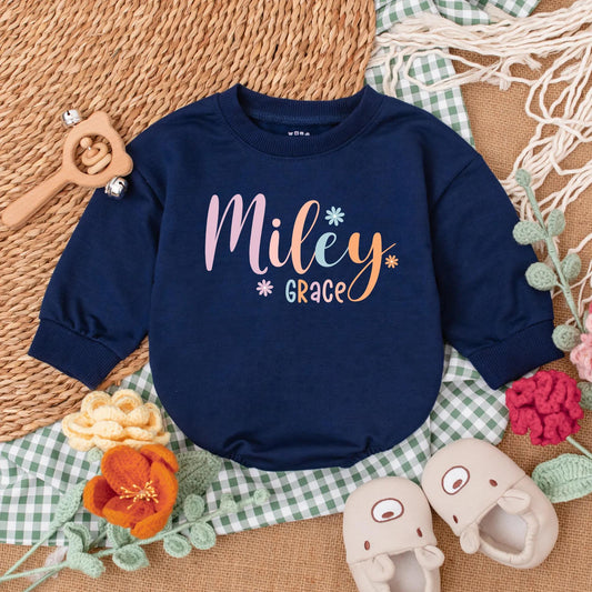 Custom Name Daisy Baby Romper Sweet Daisy Girl Bodysuit Newborn Outfit Adorable Baby Girl Coming Home Celebration Gift