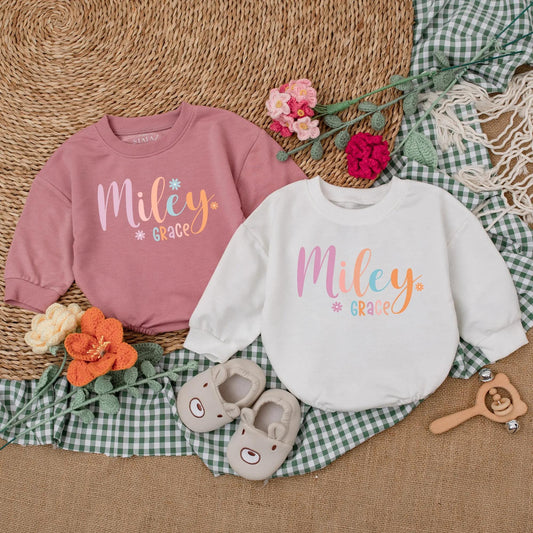 Custom Name Daisy Baby Romper Sweet Daisy Girl Bodysuit Newborn Outfit Adorable Baby Girl Coming Home Celebration Gift