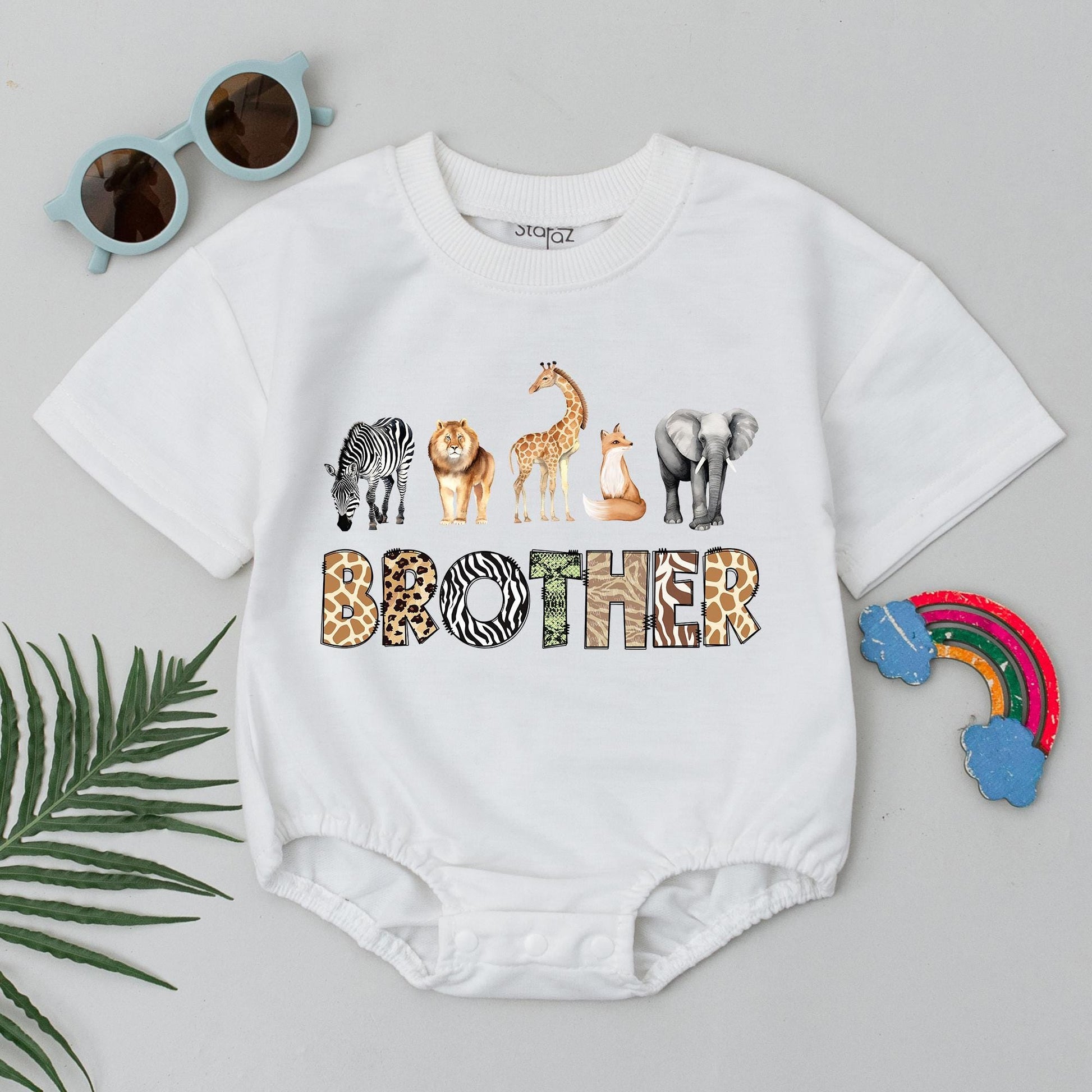 Personalized Safari Wild One Birthday Family T-Shirts Romper Matching Mom Dad Celebration Outfit Zoo Vacation Fun
