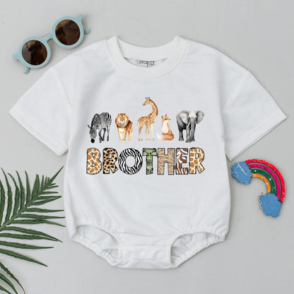 Personalized Safari Wild One Birthday Family T-Shirts Romper Matching Mom Dad Celebration Outfit Zoo Vacation Fun