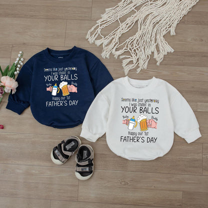 Happy First Father's Day Baby Romper Cute Newborn Outfit 1st Fathers Day Shirt Baby Bodysuit Best Daddy Gift Shower Gift Idea