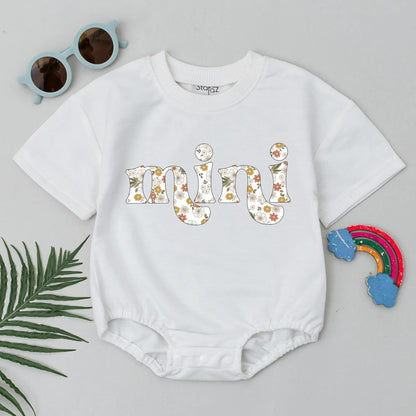 Personalized Mama & Mini Flower T-Shirts - First Mother's Day Gifts for Baby Girl, Matching Mom & Daughter Outfits, New Mom Gift
