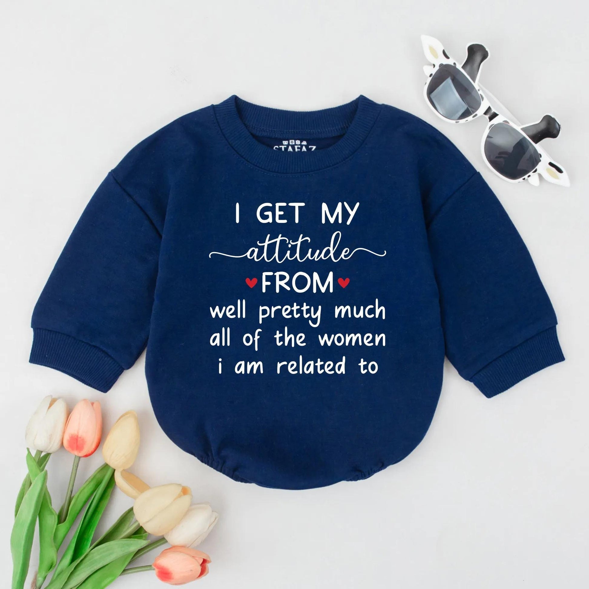 Funny Baby Bubble Romper Get My Attitude From Women Bodysuit Sassy Newborn Outfit Cute Pregnancy Announcement Infant Clothes Baby Gift