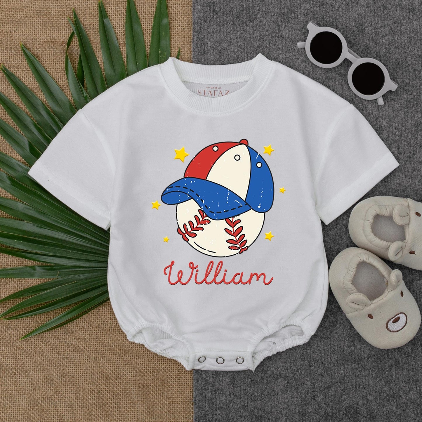 Personalized Boy Baseball Romper | Game Day Outfit for Baby Brother | Custom Baseball Season Clothes | Baby Shower Gift