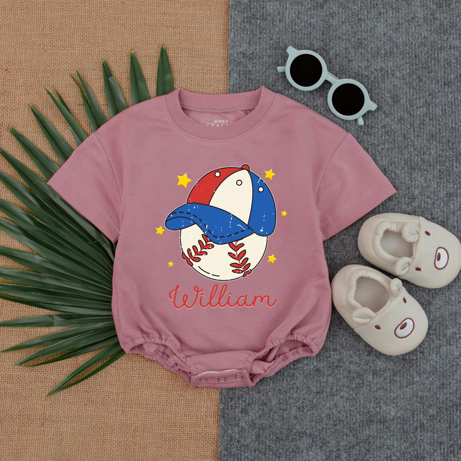 Personalized Boy Baseball Romper | Game Day Outfit for Baby Brother | Custom Baseball Season Clothes | Baby Shower Gift