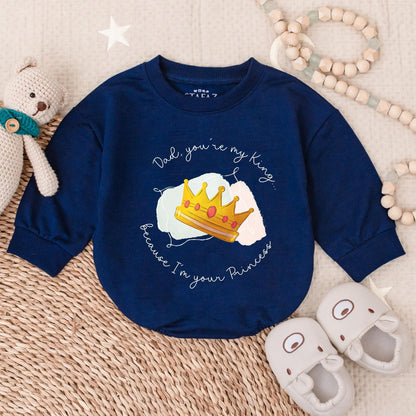 Daddy's Girl Bubble Romper - I'm Your Princess! Baby Girl Outfit, Daddy and Me Babywear, First Father's Day Gift, Baby Clothes