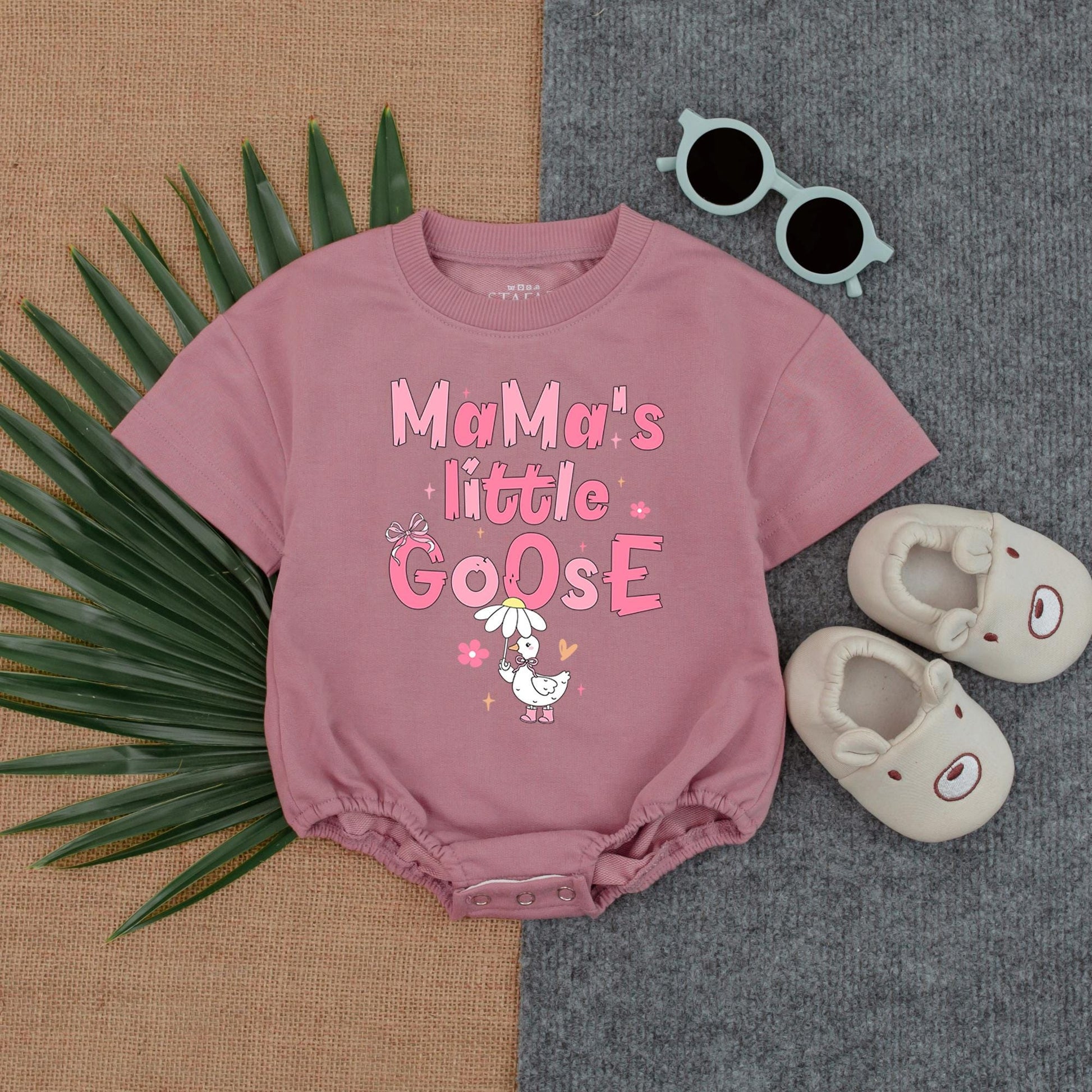 Mama's Little Goose T-Shirt Bubble Romper Adorable Mama's Girl Outfit Perfect Mother's Day Baby Shower Gift