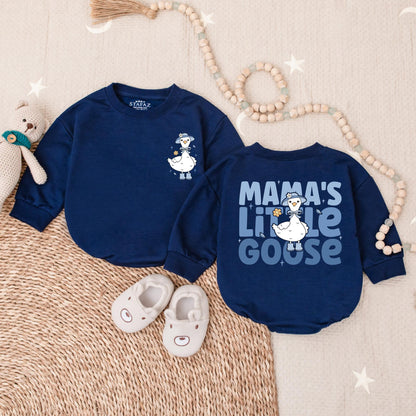 Mama's Little Goose Bubble Romper Adorable Baby Girl Outfit Mother's Day Gift Mommy's Bestie Newborn Clothes