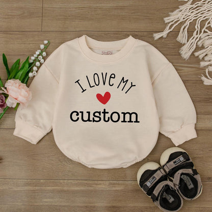 Personalized Baby Romper I Love My Grandma Cute Infant Name Bodysuit Newborn Baby Shower Gift