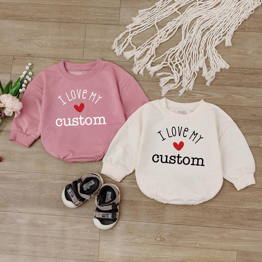 Personalized Baby Romper I Love My Grandma Cute Infant Name Bodysuit Newborn Baby Shower Gift