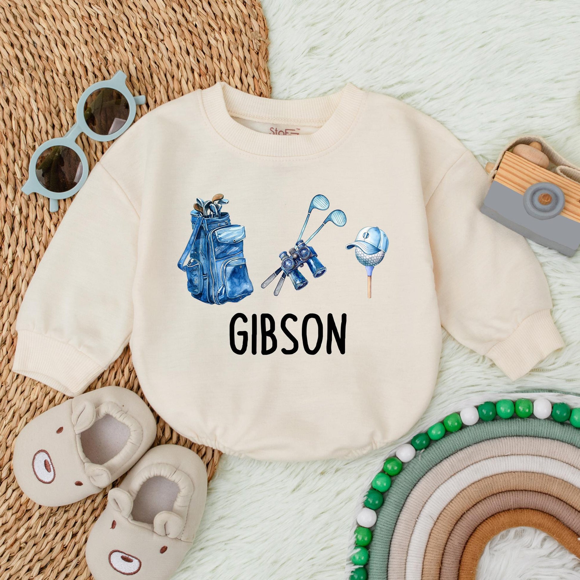Future Golfer Baby Romper Personalized Golf Ball Bodysuit Boy Newborn Outfit Golf Lover Gift Coming Home Baby Clothes