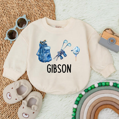 Future Golfer Baby Romper Personalized Golf Ball Bodysuit Boy Newborn Outfit Golf Lover Gift Coming Home Baby Clothes