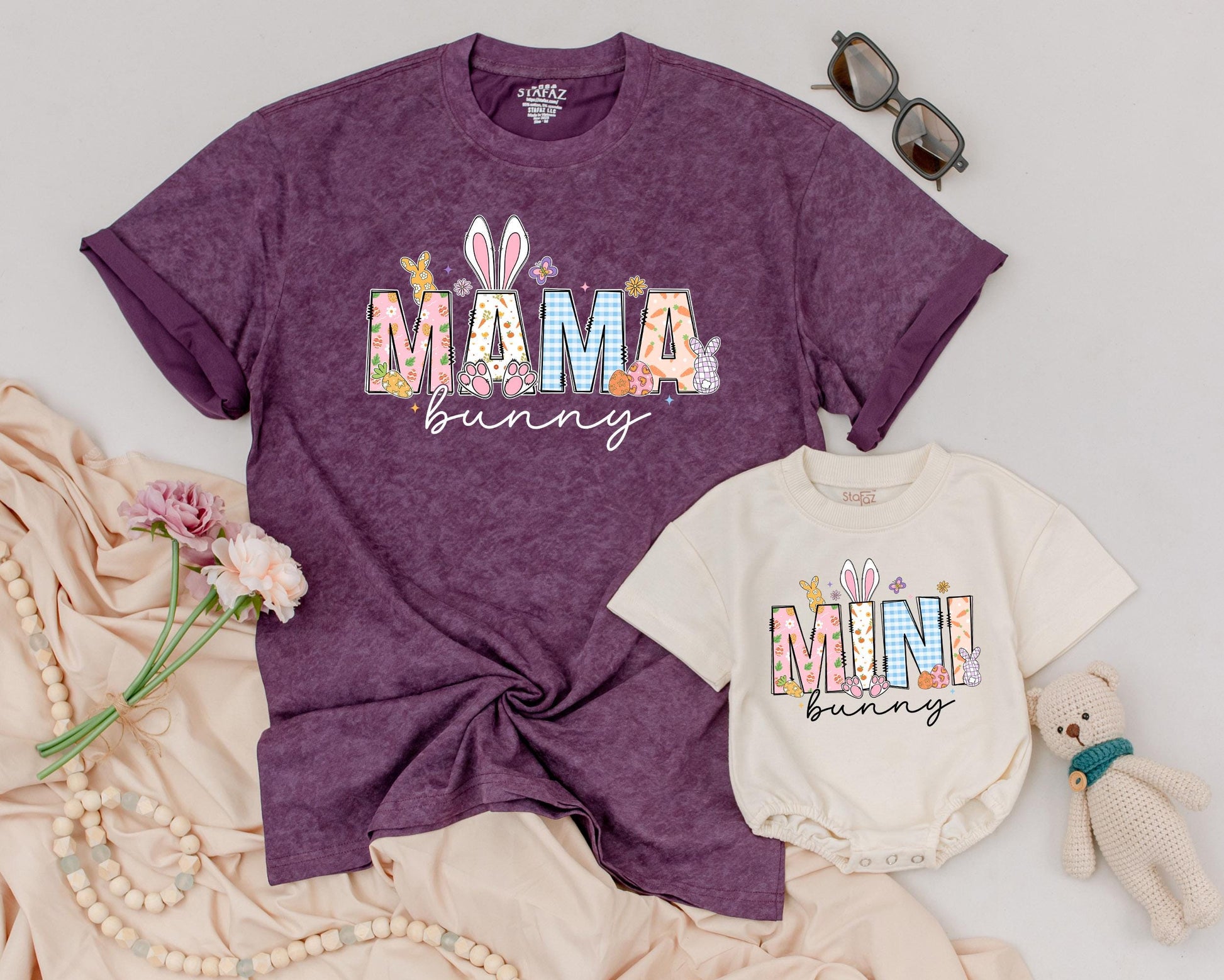 Mama Mini Bunny Matching Shirts, Easter Family Outfit, Cute Whimsical Design, Mommy and Me, First Easter Outfit, Birthday Gifts, Personalized Option Available