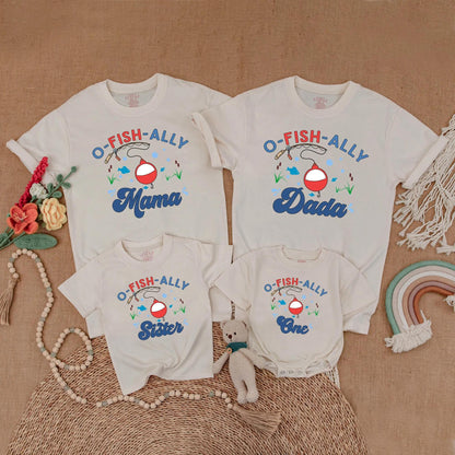 O-Fish-Ally One Matching Birthday Shirt Fishing Family Outfit Mommy and Me First Birthday Gift