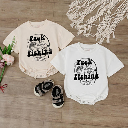 Fishing Baby Romper, Daddy and Me Outfit for Baby Boy, Newborn Gift, Cute Fishing Bodysuit, Outdoor Baby Clothes, Baby Shower Gift