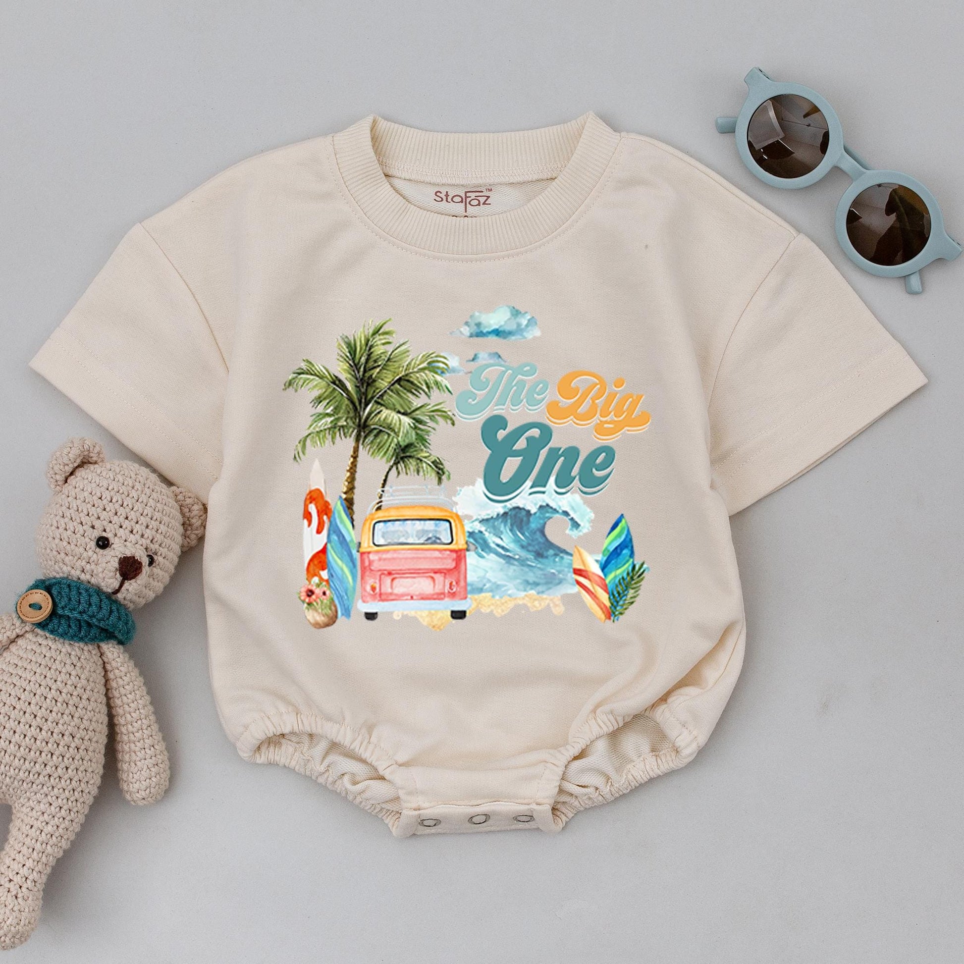 Surfing 1st Birthday Shirt for the Birthday Boy, Family Matching Surf Outfits, Personalized Toddler Tee, The Big One