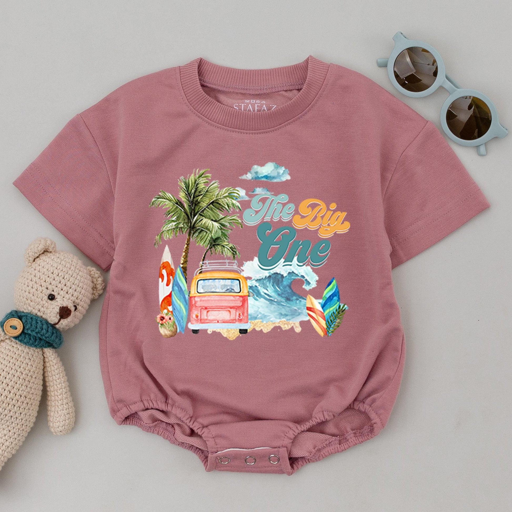 Surfing 1st Birthday Shirt for the Birthday Boy, Family Matching Surf Outfits, Personalized Toddler Tee, The Big One