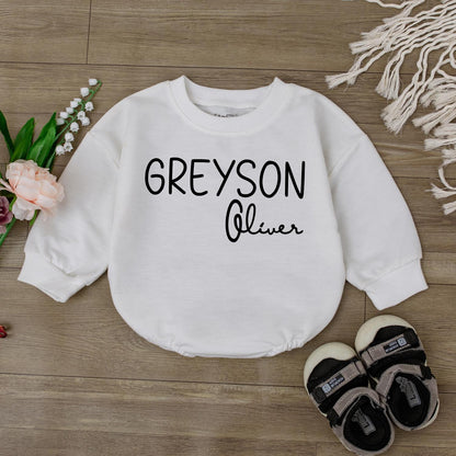Personalized Baby Bodysuit with First & Middle Names - Custom Newborn Outfit, Coming Home Gift, Baby Shower Present