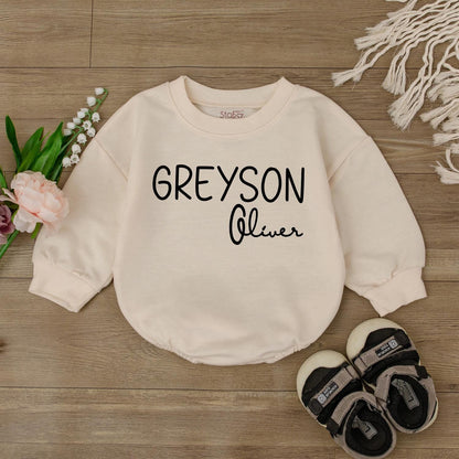 Personalized Baby Bodysuit with First & Middle Names - Custom Newborn Outfit, Coming Home Gift, Baby Shower Present