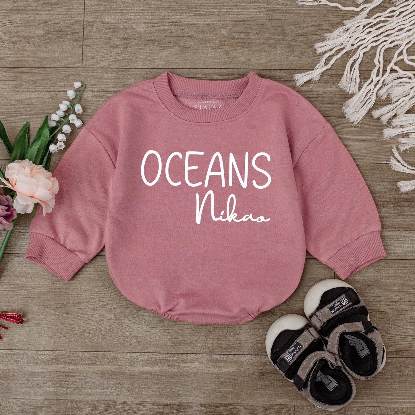 Personalized Baby Bodysuit with First & Middle Names - Custom Newborn Outfit, Coming Home Gift, Baby Shower Present