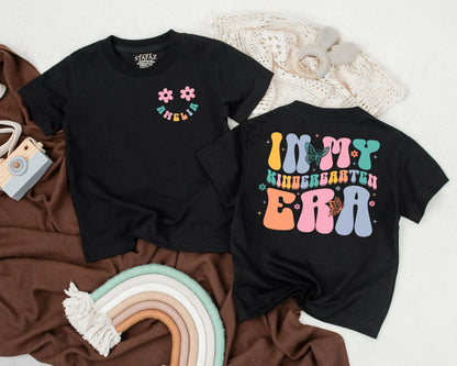 Personalized Kindergarten Era Shirt for Toddler Girl - Back to School Tee with Custom Name - First Day of Preschool Outfit - Retro Style