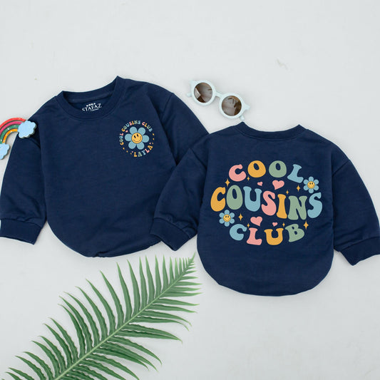 Cool Cousins Club Romper Personalized for Baby's Crew Matching Outfit Newborn Gift Fun Cousins Cotton Soft Bodysuit Infant Outfit for Boys or Girls
