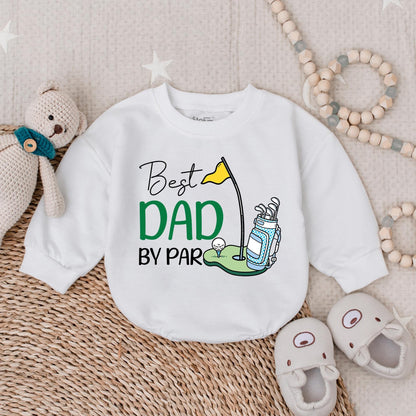 Best Dad by Par Boy Bubble Romper Golf Themed Toddler Shirt Perfect for Boys Golf Party Outfits Cute Golf Tees