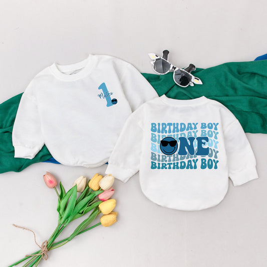 ONE Cool Dude Personalized First Birthday Romper Custom Name Baby Boy Outfit Toddler Gift