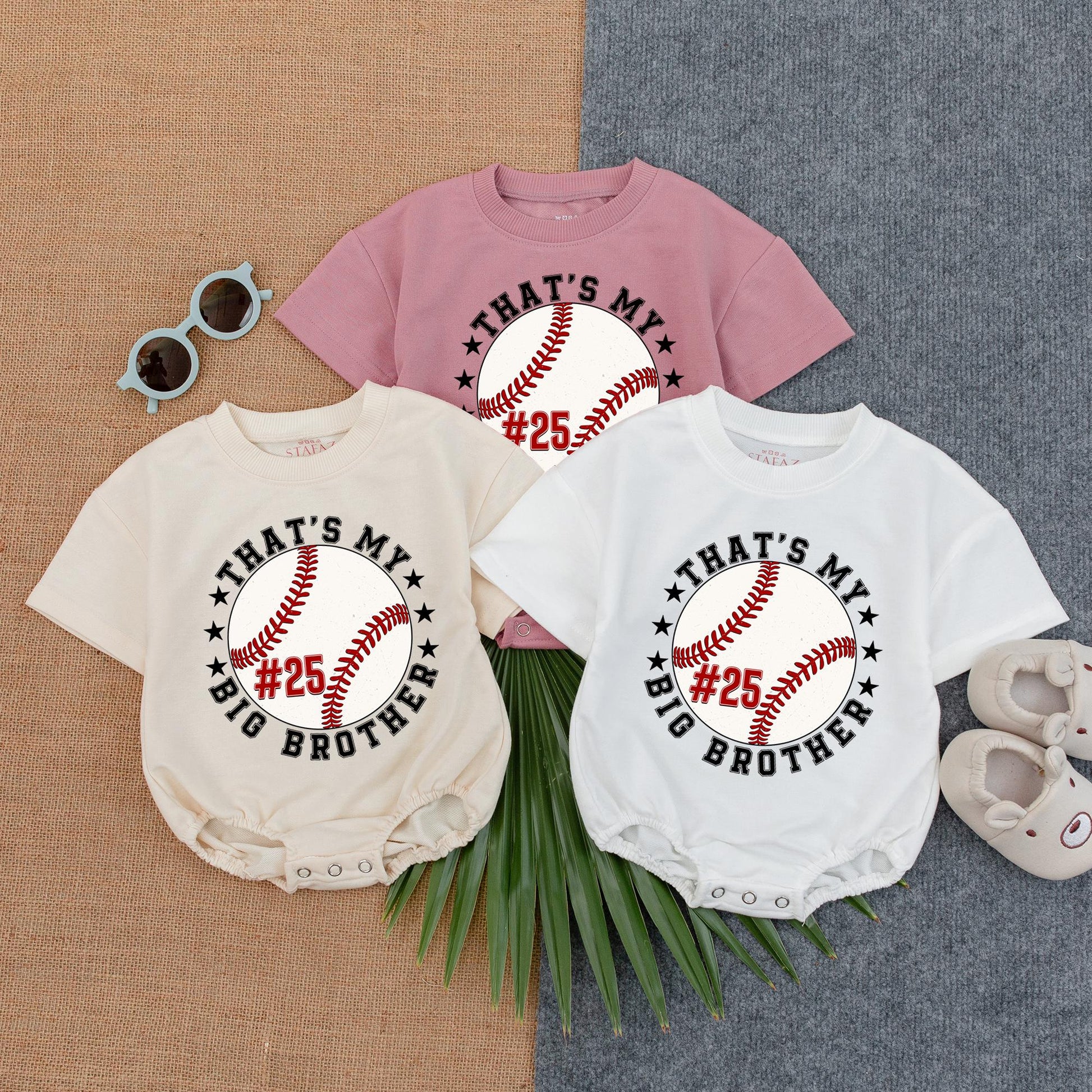 Big Brother Baseball Romper Game Day Outfit for Baby Boy, Baseball Fan Toddler Clothes, Big Bro Baseball Lover Gift