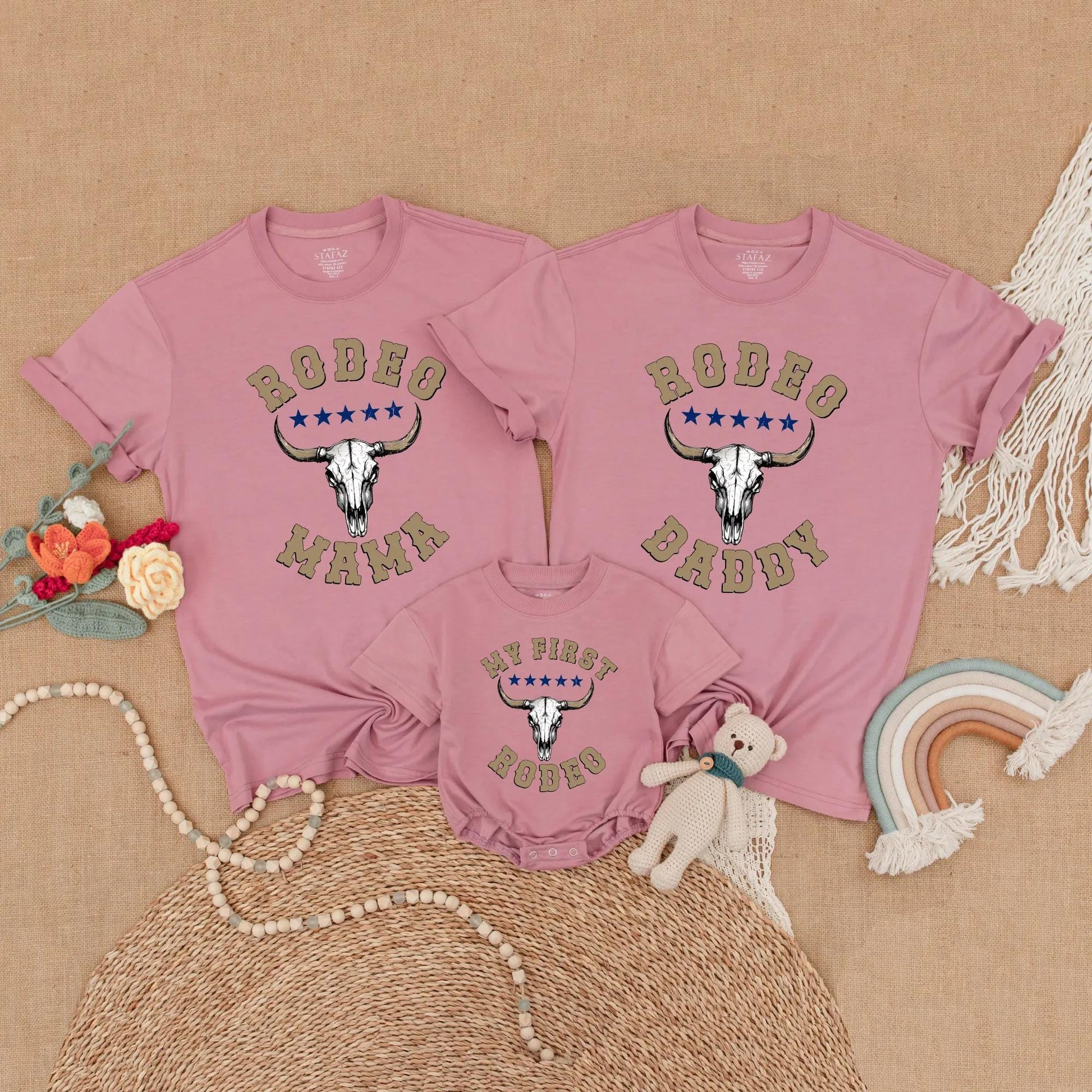 My First Rodeo Family Birthday Matching Shirt Cowboy Theme Wild West Western Outfits Birthday Boy Mama Outfit