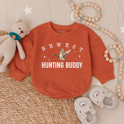 Duck Hunting Buddy Bubble Romper Mallard Duck Baby Bodysuit Adorable Newborn Gift Cute Fall Baby Clothes