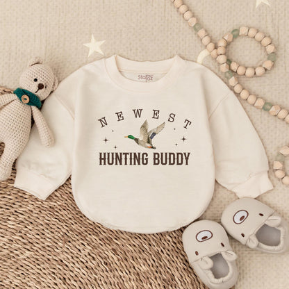 Duck Hunting Buddy Bubble Romper Mallard Duck Baby Bodysuit Adorable Newborn Gift Cute Fall Baby Clothes
