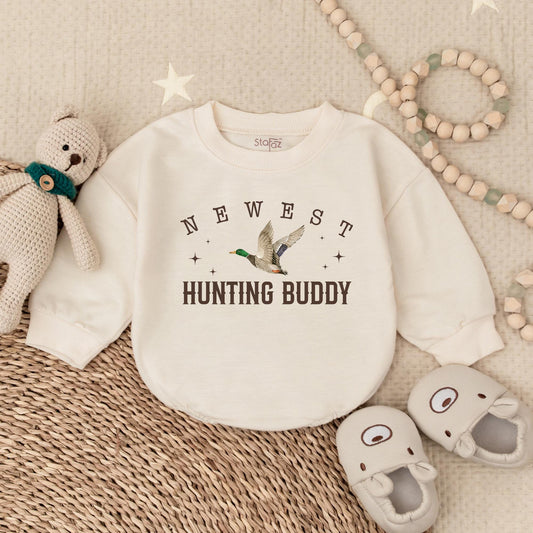 Duck Hunting Buddy Bubble Romper Mallard Duck Baby Bodysuit Adorable Newborn Gift Cute Fall Baby Clothes