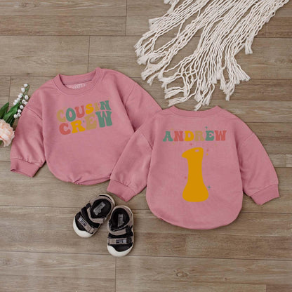 Cousin Crew Baby Birthday Outfit Personalized First Birthday Sweatshirt for Boys and Girls Cousin Matching First Birthday