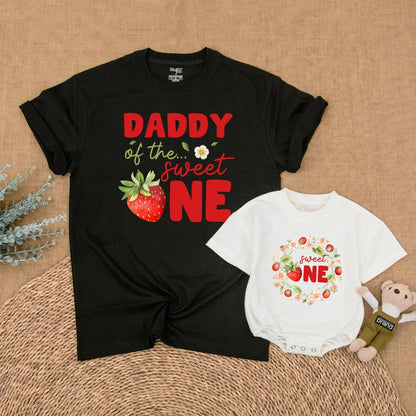 Berry Sweet First Birthday Family Matching Outfits Strawberry 1st Birthday Girl Party Theme