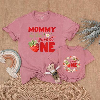 Berry Sweet First Birthday Family Matching Outfits Strawberry 1st Birthday Girl Party Theme