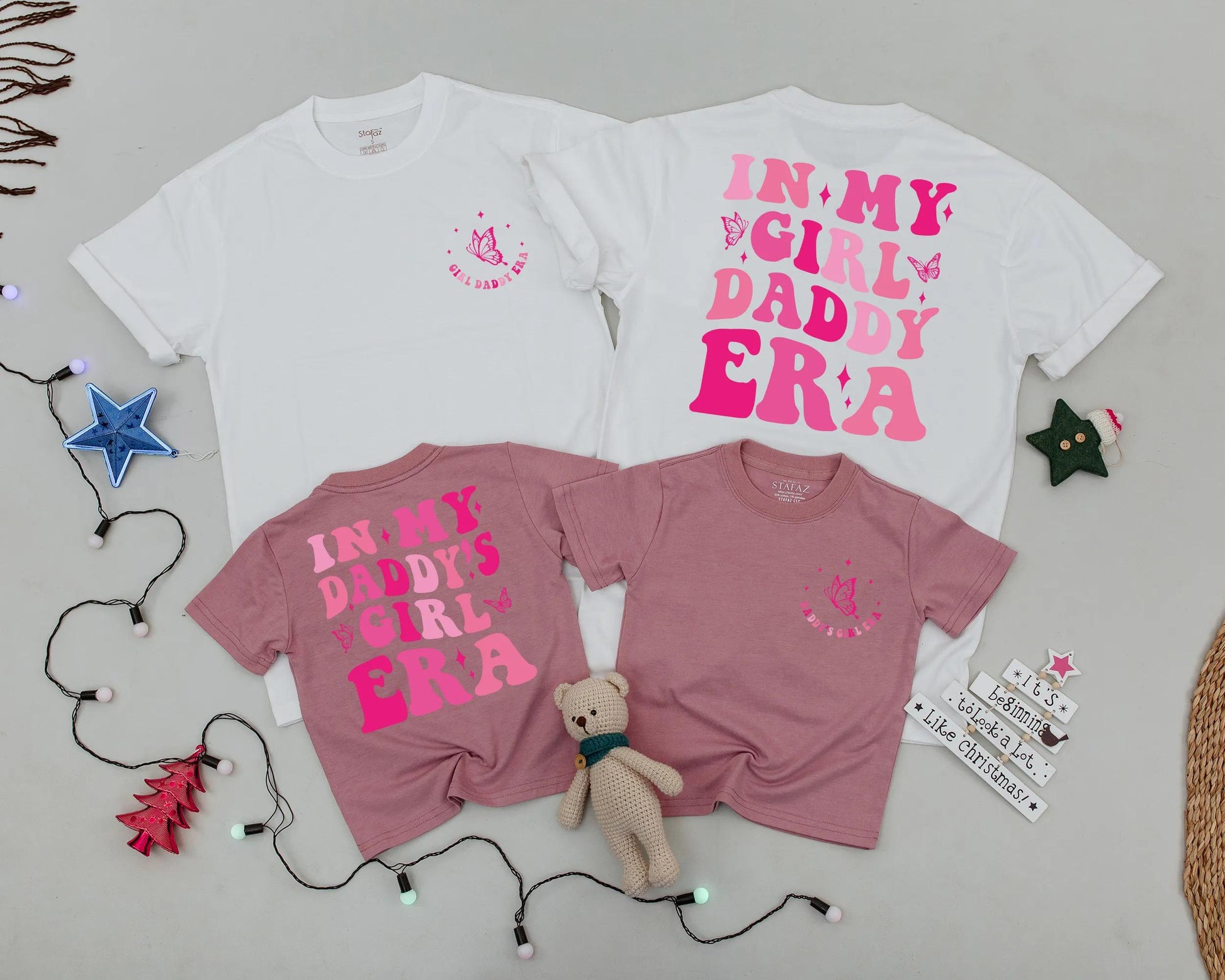 Daddy and Me Matching Outfit Girl Dad Era Romper Cute 2-Sided Print Design for Father's Day Gift Baby Girl