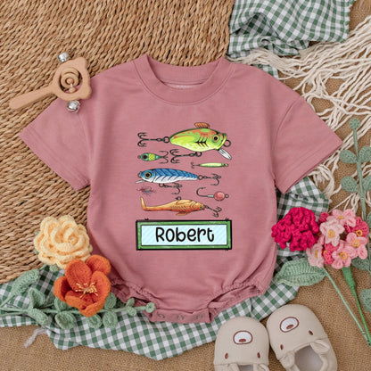 Fishing Baby Romper for Father's Day, Baby Boy Bodysuit, Coming Home Outfit, Cute Fishing Gift, Newborn Shower Present