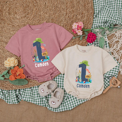 Personalized Fishing Baby Romper for Boy's First Birthday Cute Fishing Outfit Baby Shower Gift O Fishally One Outfit