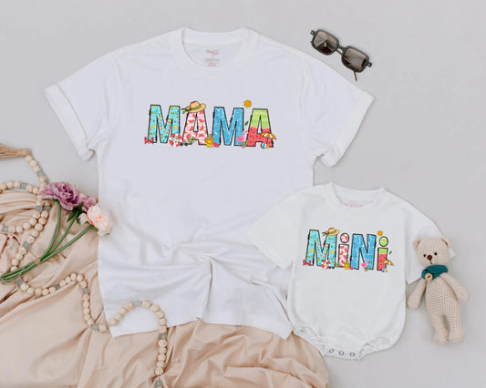Mama & Mini Matching Tropical Getaway Shirts: Mom and Daughter Beach Vacation Tees Cute Summer Outfit Family Matching Mother's Day Gift 135 chars
